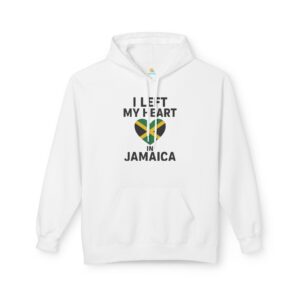 I Left My Heart in Jamaica Hoodie | Jamaican Travel Souvenir Pullover