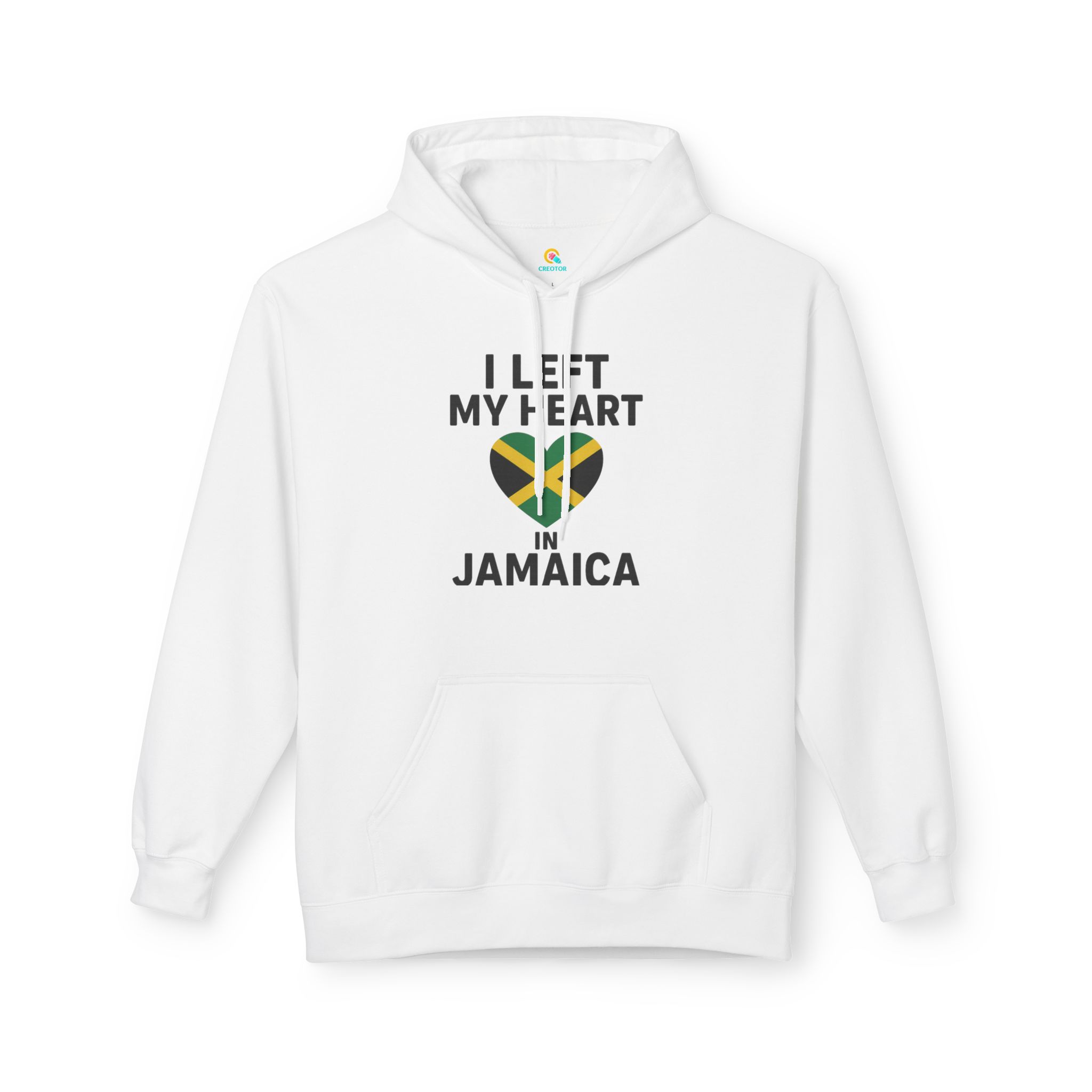 I Left My Heart in Jamaica Hoodie | Jamaican Travel Souvenir Pullover