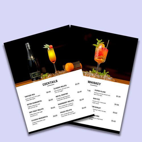 Menu/Pricelist Design